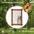 Shatterproof Wall Mirror With Acacia Wood Frame & Vintage Rivet Design-1369837300