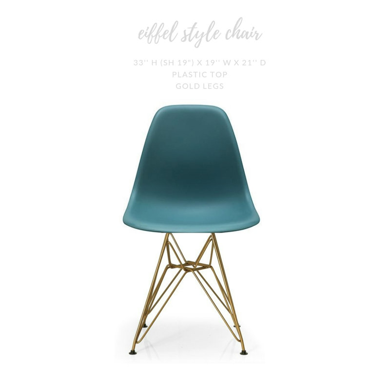 Chaise d'appoint moderne sans accoudoirs pour salle à manger ou bureau Alfreda, Bleu marine