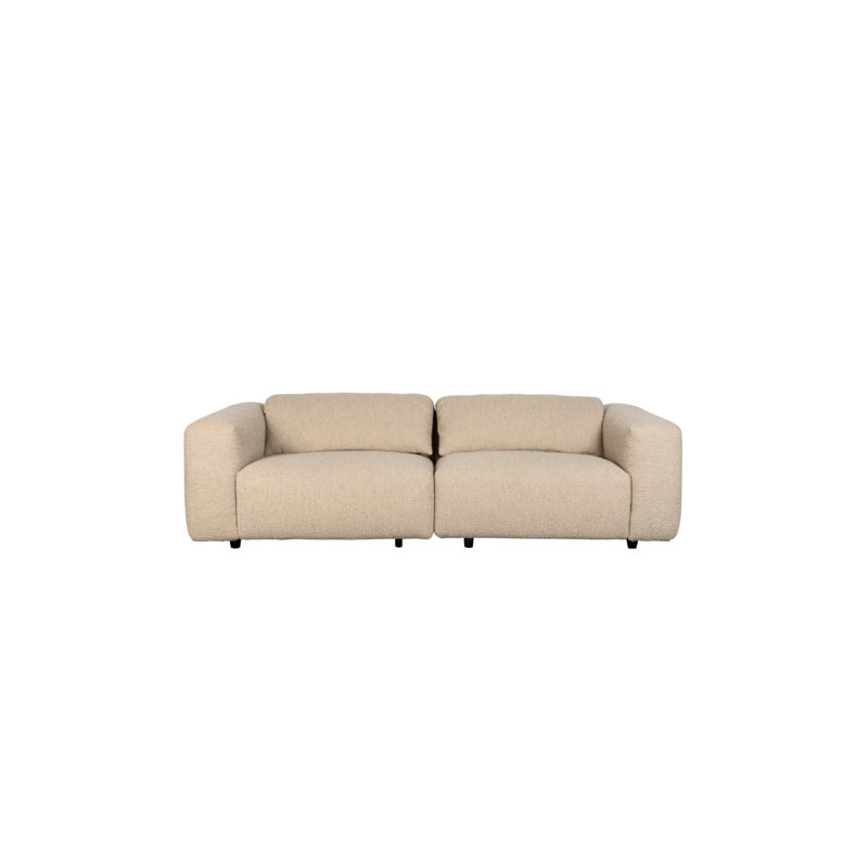 Canapé à accoudoirs carrés 102 po Wings, Mélange de polyester brun
