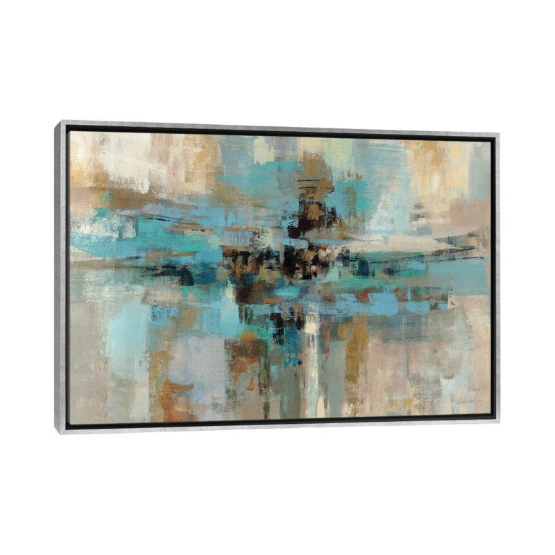 «Morning Fjord», impression, H 26 po x l 40 po x P 1,5 po, Toile avec cadre argenté