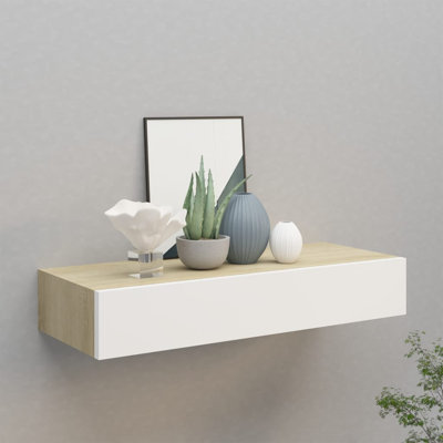 Azariana Floating Shelf with Drawer