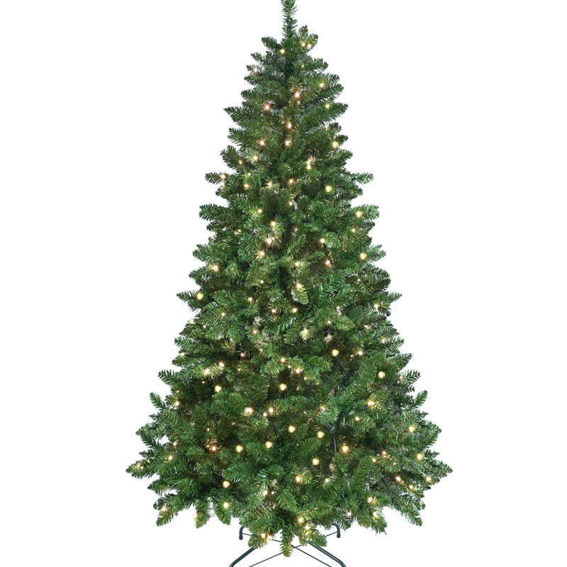 Arbre de Noël 7 pi avec contrôle du Wi-Fi, 1063 branches, 38 effets, synchro musicale et support stable 400 lumières, motifs, structure à charnières