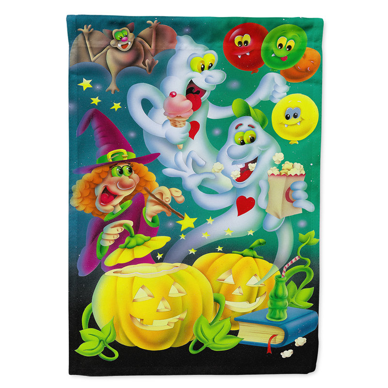 Drapeau de jardin d'Halloween avec Yezr, H 40 po x l 28 po