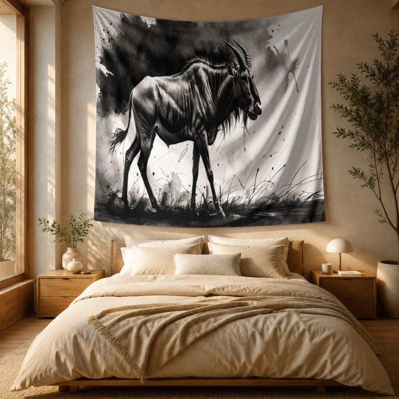Tapisserie murale «Wildlife Hartebeest», 51 po x 60 po