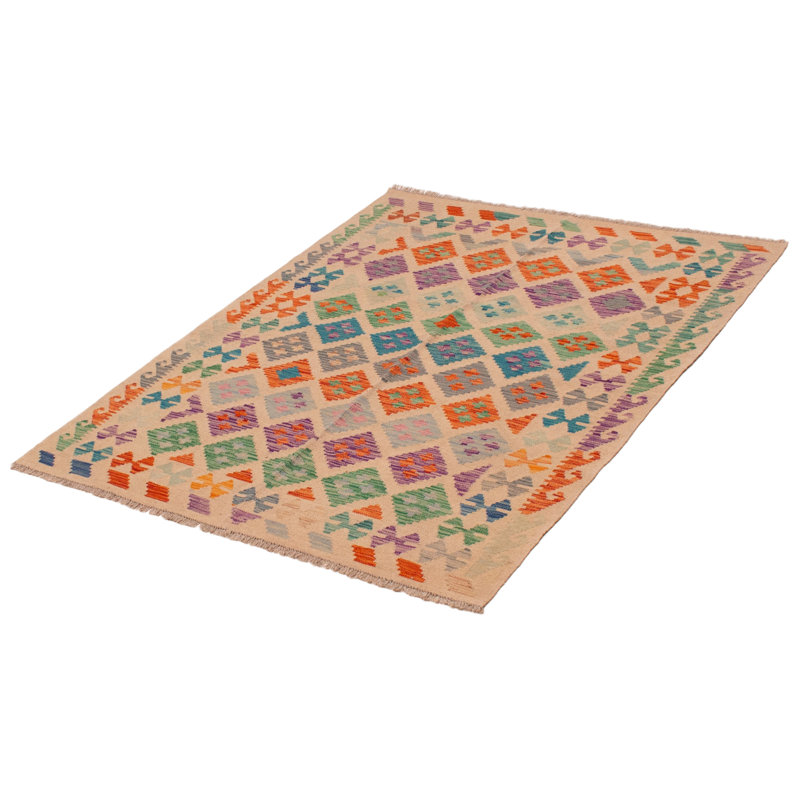 Tapis beige en laine nouvel âge 5 pi 2 po x 6 pi 4 po Kristeen One-of-a-Kind