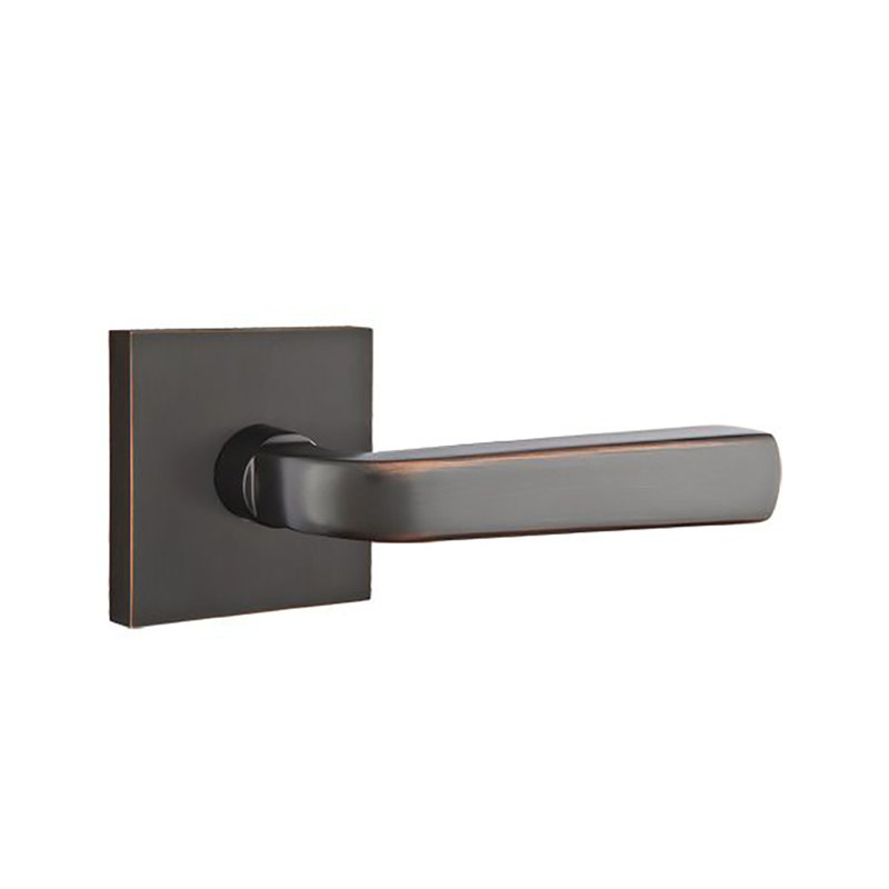 Faux levier de porte double avec rosette Sion, Bronze huilé, Droite