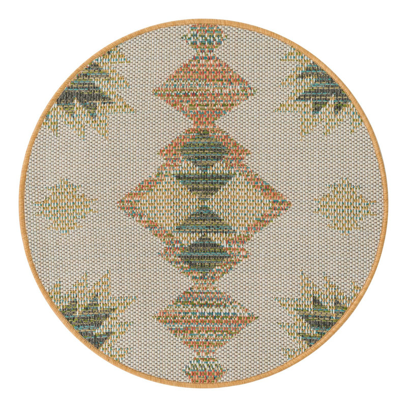 Loma Moroccan Stain-Resistant Area Rug , Round 3'3"
