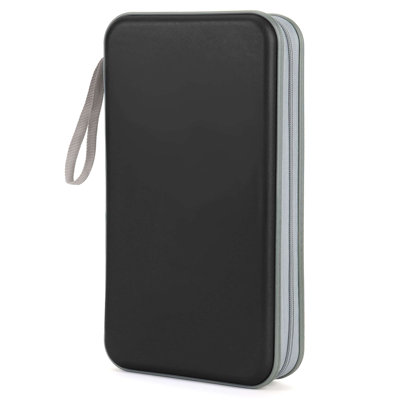 96 Capacity CD Case DVD Case Holder Portable CD DVD Disc Organizer Storage Case by Ebern Designs