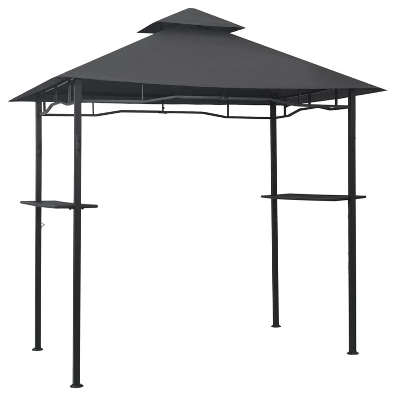 BBQ Gazebo 2.4x1.5x2.55m Anthracite Steel