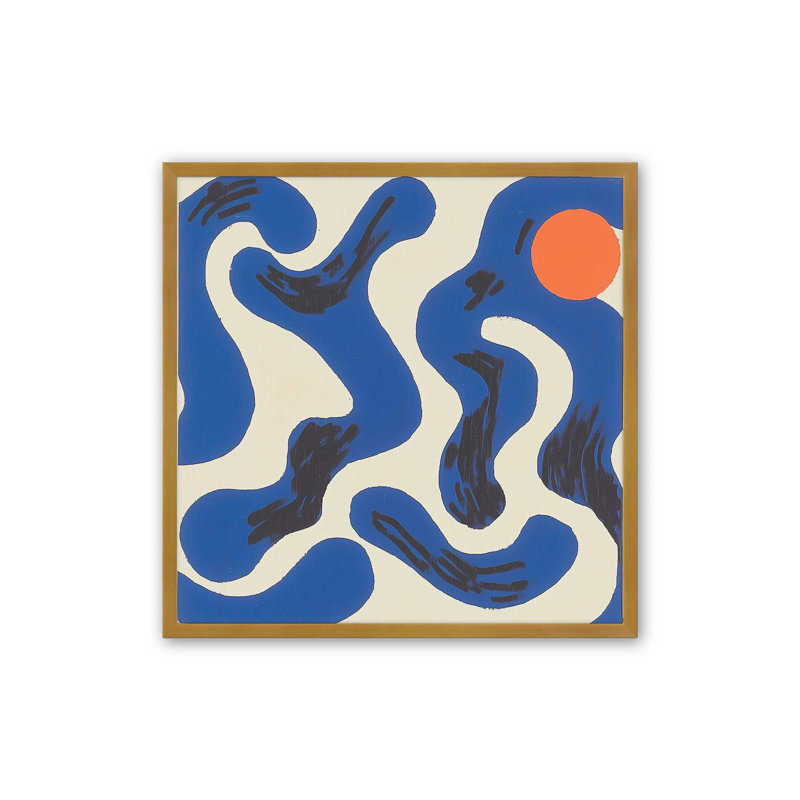 «Papercut Aura II» par Walker Noble, reproduction d'art, Impression sur cadre ouvert sans papier mat, H 30 po x l 30 po, Doré
