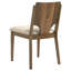 Ensemble de table ronde et 4 chaises Billie, brun noyer et beige