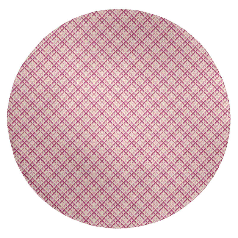 Chenille Geometric Indoor Rug, Round 5'
