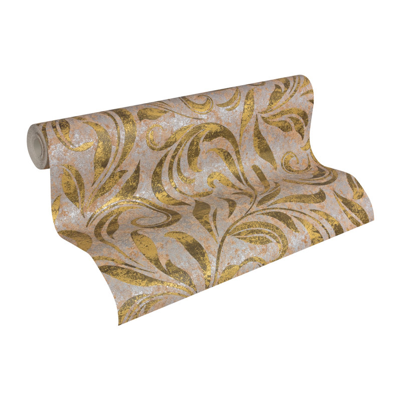 Nobile 10.05m x 70cm 3D Embossed Wallpaper, Brown/Black