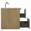 Meuble-lavabo mural avec lavabo intégré en céramique avec trop-plein, grand meuble-lavabo flottant de rangement pour salle de bain moderne, pré-assemblé-115688499-115688498