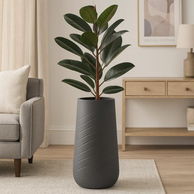 Modern Tall Indoor Self Watering Decorative Plant Pot, 33 in Contemporary Flower Pot Home, Office, Garden Decoration, Gift