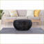 Table basse ronde moderne pour le salon - cadre en aluminium noir, durable et amp; Finitions polyvalentes