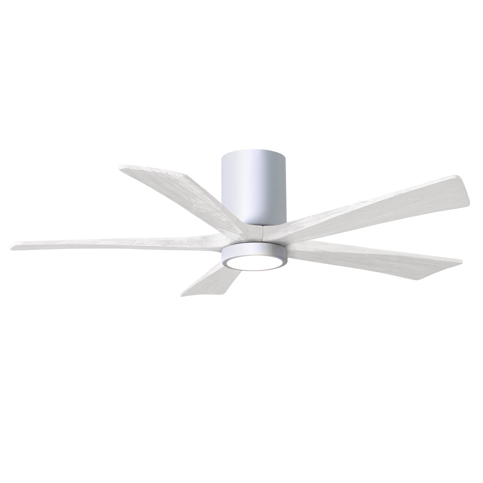 Irene Ceiling Fan with LED Light Kit, Gloss White, Matte White, 52"