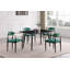 Ensemble de chaises rembourrées en tissu vert 2 pièces Modern Contemporary