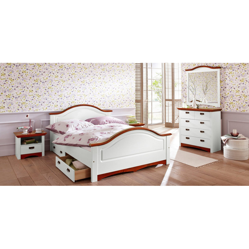 Solid Wood 93 cm W Chest of 5 Drawers