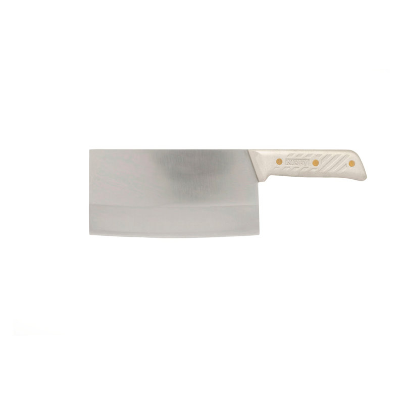 Couteau à découper robuste 7,3 po avec manche en acier, couteau de cuisine, couteau tranchant, Argent