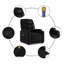  Fauteuil inclinable de massage en similicuir noir, métal, contreplaqué simple-1059718587