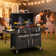 37.8" Dual Zone Charcoal Bbq Grill With Adjustable Charcoal Trays And 2 Foldable Side Table