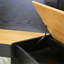 Ensemble de salle à manger de coin-repas en forme de L 3 pièces avec rangement caché, ensemble de table de coin et de banc en bois moderne pour petits espaces et cuisine, naturel et noir-822992614