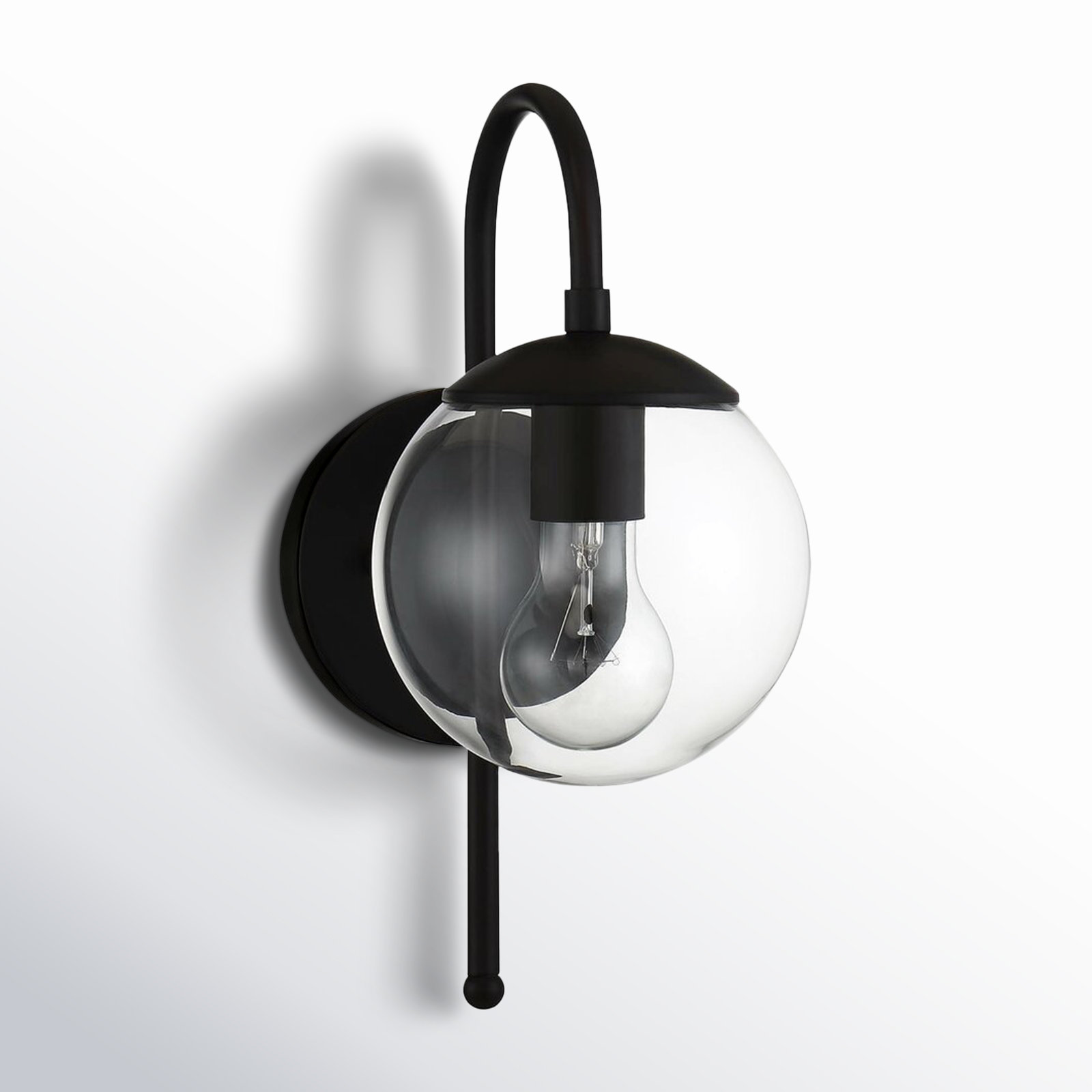 Elba 13" H Outdoor Wall Lantern, Matte Black
