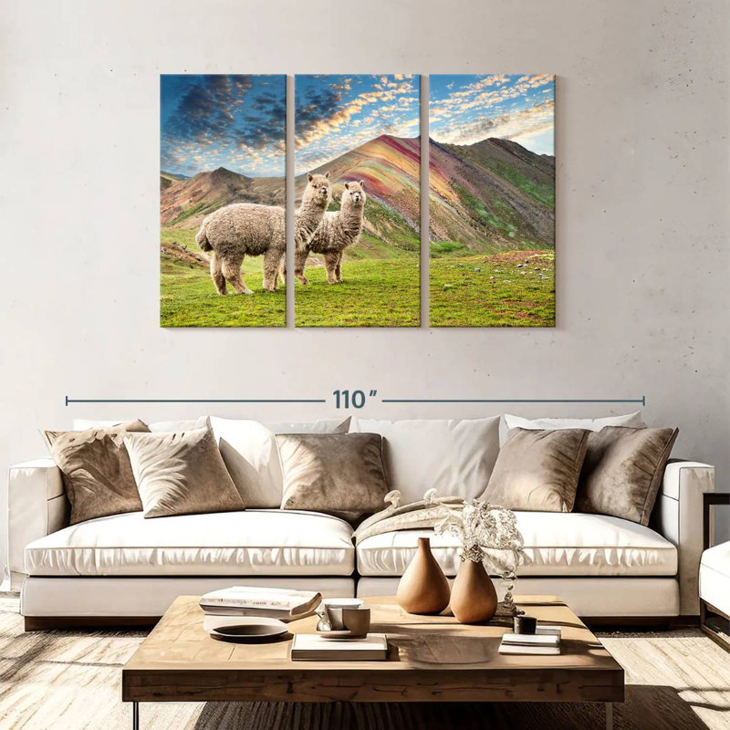 Brampt couleurs du Pérou - Palcoyo Alpacas, H 48 po x l 74 po