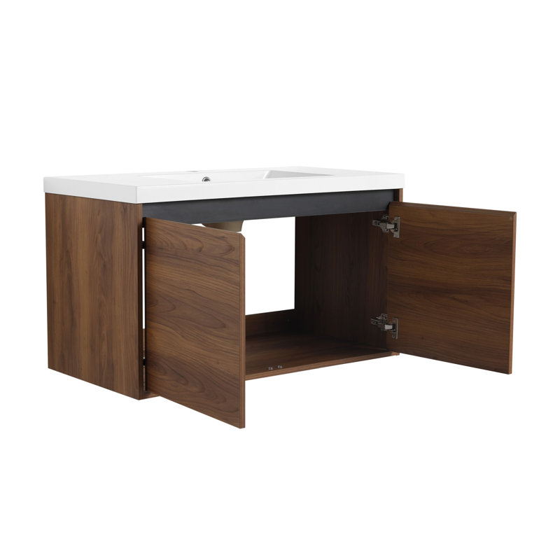 Ensemble de meuble-lavabo pour salle de bain avec lavabo à poser, 35"