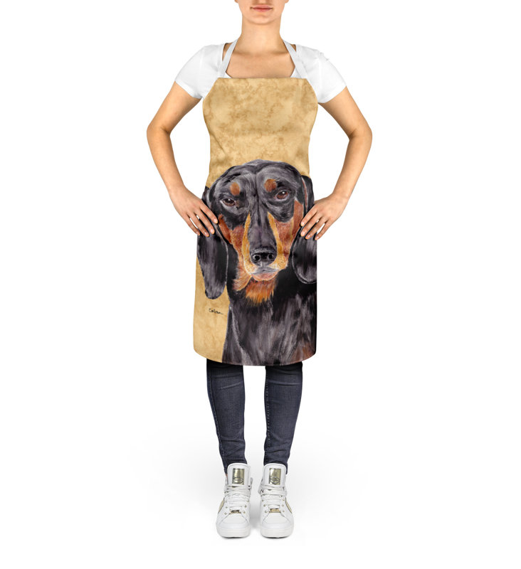 Tablier teckel, Beige / Noir