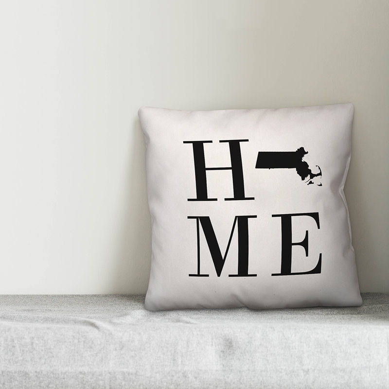 Alabama Outdoor Reversible Throw Pillow, Massachusetts