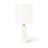 Dearing Off White Genuine Marble Base And Linen Textured Fabric Shade Table Lamp
