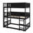 Triple Wood Bunk Bed, With Ladders, Guardrails Detachable Bunk Bed-399701408