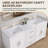 60'' W X 4'' H Engineered Stone Carrara White Backsplash Rectangular Vanity Top Polished Back Splash for Bathroom Countertop