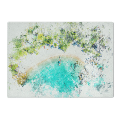Tempered Glass Boat in Ko Tao Thailand Chopping Board