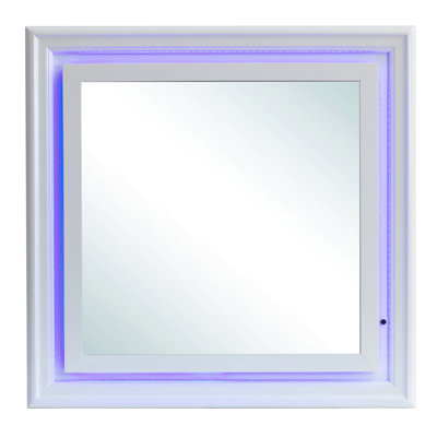 Mirror With Silver Champagne Led Frame