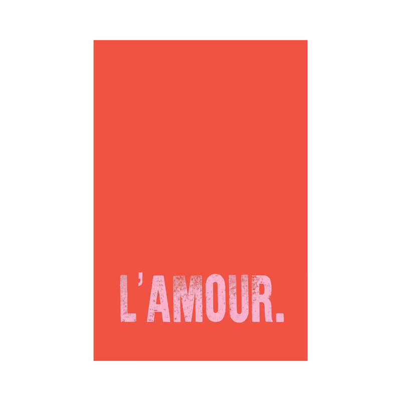 L'amour. (Red) - Wrapped Canvas Print, 30.48 cm H x 45.72 cm W