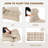 Outdoor Replacement Cushion Set Deep Seating Seat / Back Cushions with Ties (Set of 2)-374720740