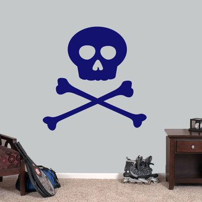 Décalcomanie murale crâne et crossbones