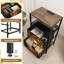 Table de chevet 2 tiroirs avec station de charge, table de chevet avec ports USB et amp; Table de chevet noire Outlets avec tablette Dramatic Golden Sky Swirling Clouds