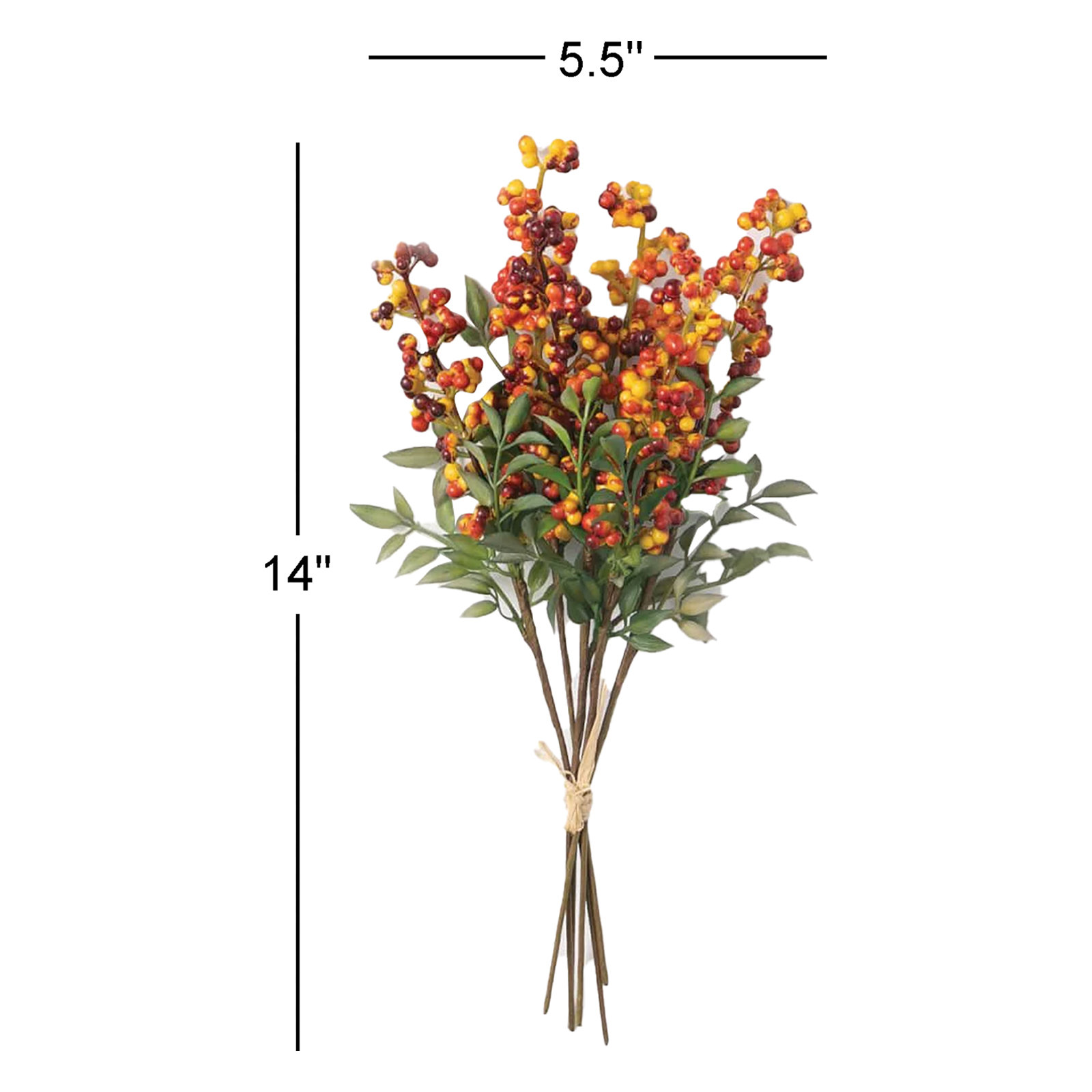 Sullivans Artificial Faux Berry Bush Bundle Set of 3