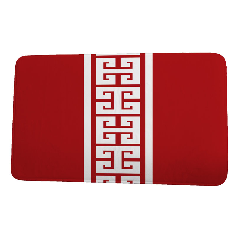 Juliet Non-Slip Bath Mat, 24" W x 17" L, Red