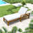 Modern Coastal Acacia Wood Patio Chaise Lounge Chair, Adjustable Outdoor Recliner Daybed With Movable Cushions-2046624781