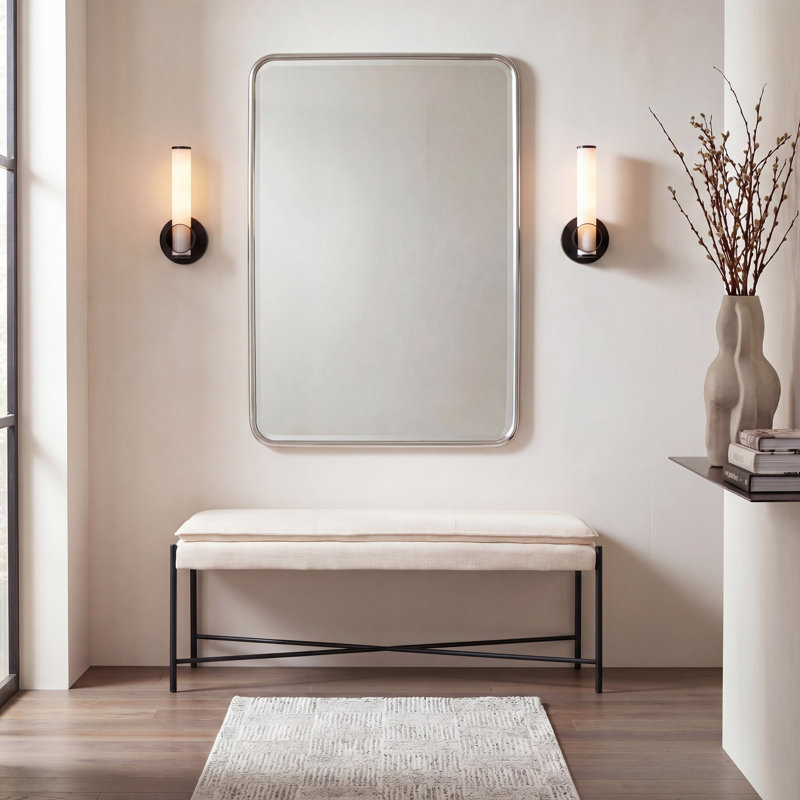 Banc rembourré Landers, Beige clair
