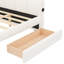 Lits de rangement, plateforme moderne tapissier en bois MDF pour la maison