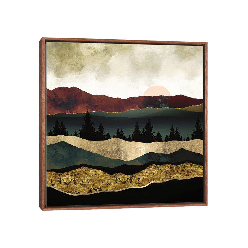 Début de l'automne - impression, Aucun mat, H 18 po x l 18 po x 1,5 po, Toile classique avec cadre brun