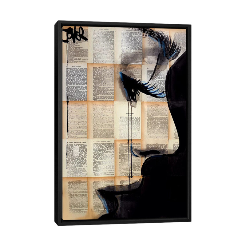 Solace art sur toile tendue, H 26 po x l 18 po x P 1,5 po, Toile avec cadre noir, Pas de tapis
