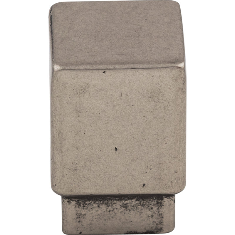 Tapered 1" Length Square Knob, 3/4" Knob Length, Pewter Antique
