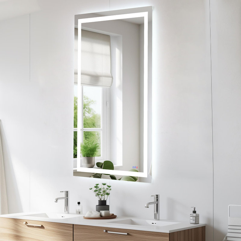 Miroir DEL Riven, couleur réglable 3000K / 4200K / 6400K, 36 po x 60 po, Rectangulaire